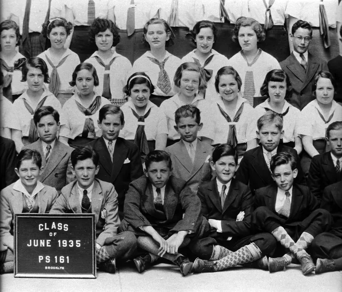 Norman Mailer at his P.S. 161 graduation, 1935 (Norman is in the center row)
