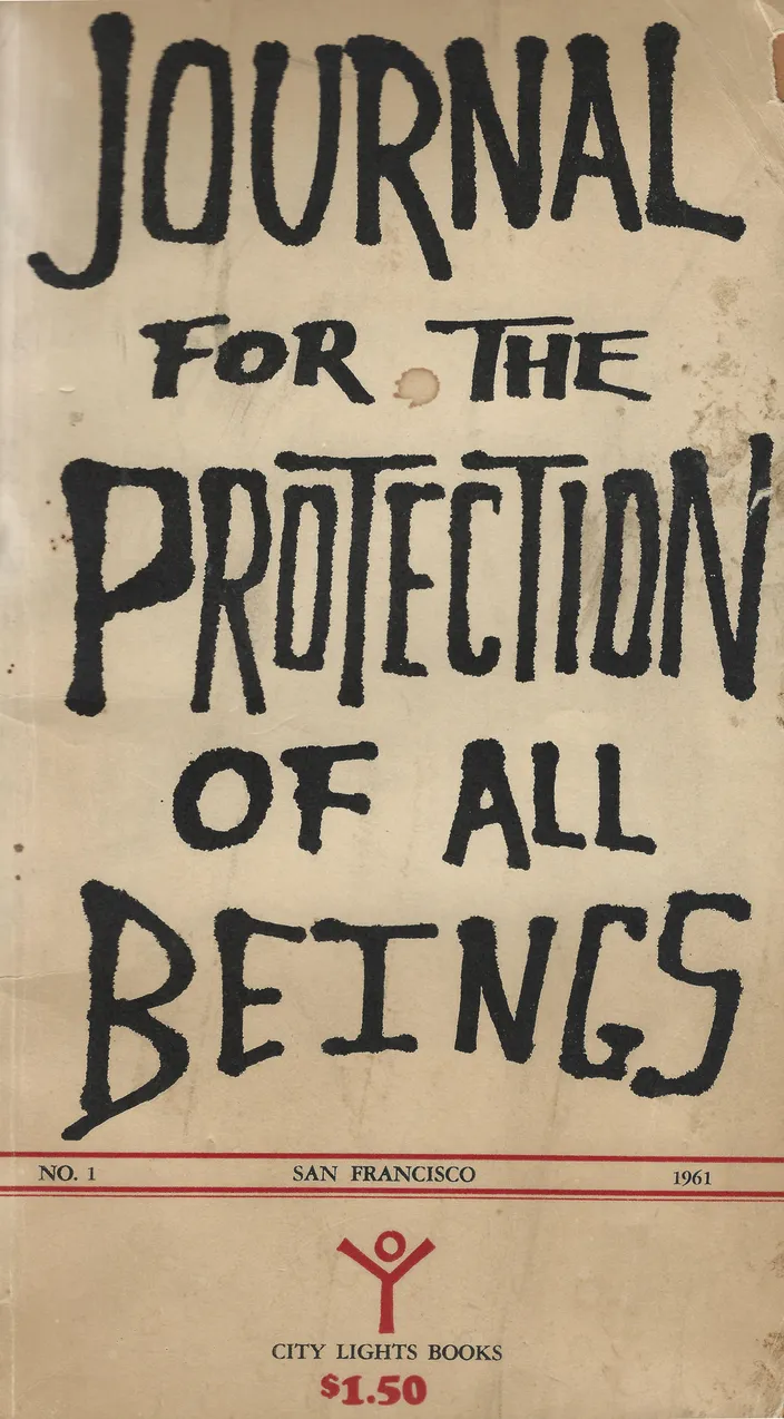 Cover of Journal for the Protection of All Beings, No. 1 (the "Love-Shot Issue"), San Francisco: city-lights-books, 1961, $1.50 — the volume that reprinted Mailer’s two open letters