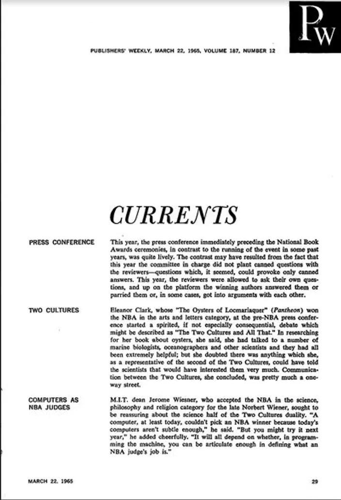 "Mailer on Herzog," Publishers Weekly "Currents," 22 March 1965