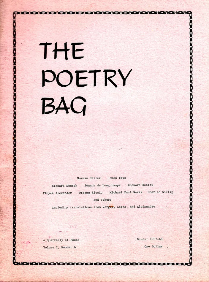 Mailer and Susan Mailer’s Lorca translation in The Poetry Bag, winter 1967–68