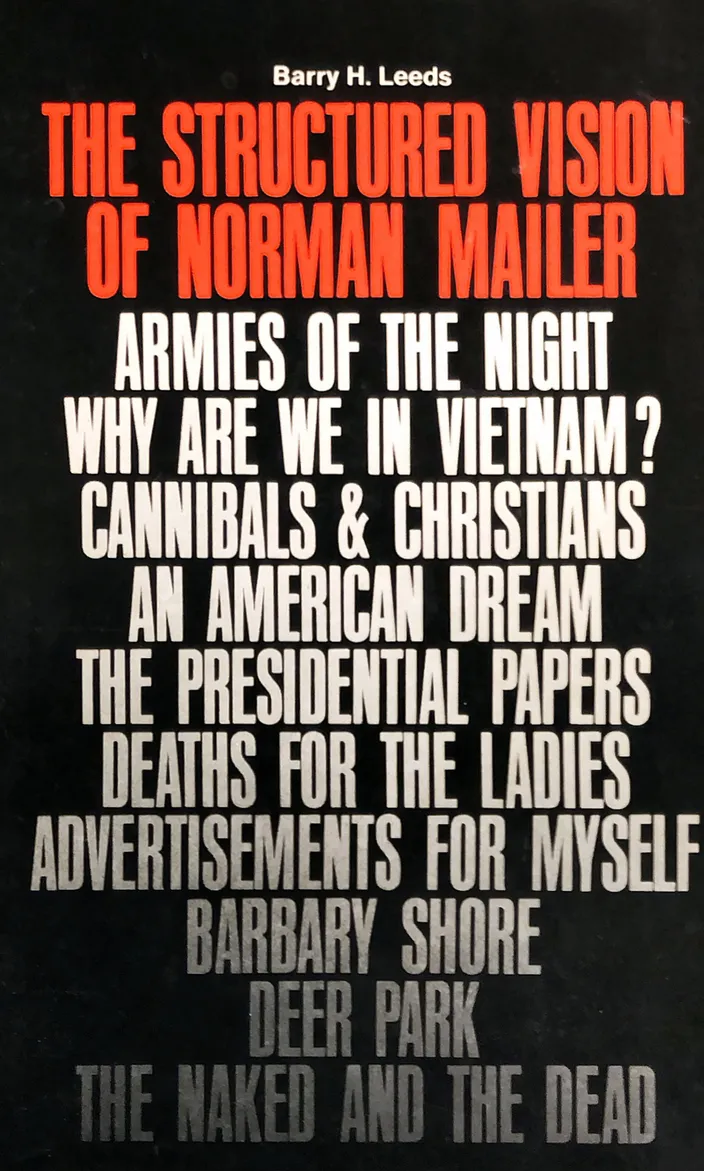 Cover of The Structured Vision of Norman Mailer, New York University Press, 1969