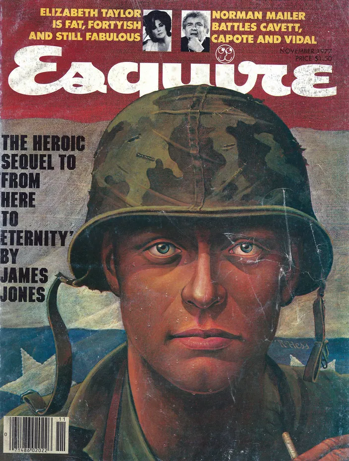 Norman Mailer on the cover of Esquire, November 1977 ("Norman Mailer Battles Cavett, Capote and Vidal")